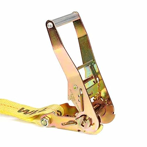 Two Ratchet Strap Tie-Downs, 2" X 27' Heavy-Duty Flat Hook Trailer Straps | Secure Cargo In Flatbed, Utility, Enclosed Vans, Trucks At Warehouses, Docks, Marinas #TOP3