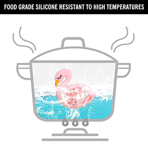 Image of Baby Silicone Teether,Sensory Chew Toys,BPA Free Soft and Effective Infant Teething Pain Relief Toys,Freezer Safe,Food Grade Silicone,Best Shower Gift for Boys and Girls (Flamingo)