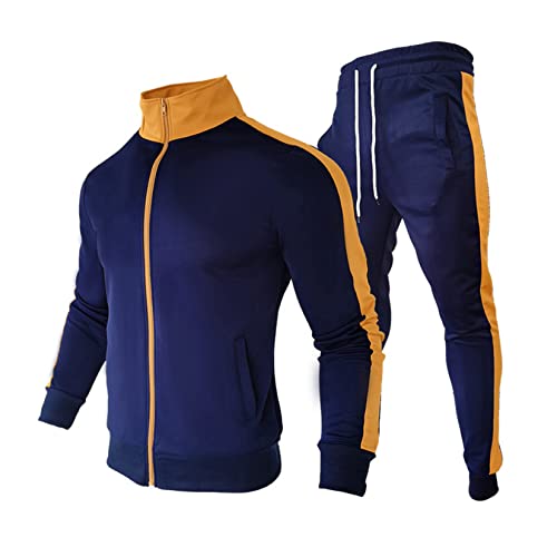 Survêtement homme 2 pièces casual avec haut à glissière et pantalon de training