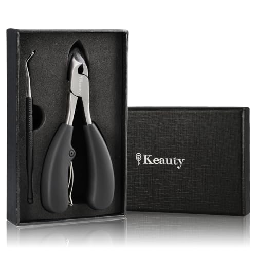 Keauty 爪切り ニッパー 【2025年最新×プロネイリスト推奨×爽快な切れ味】 巻き爪用爪切り 巻き爪 厚い爪 足の爪 爪の形を整える ゾンデ付属 ステンレス鋼モデル