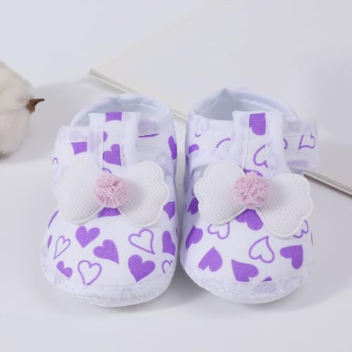 Toddler Baby Girls Canvas Sandals Indoor Closed Toe Bow Heart Dance Dress Shoes Ankle Cute Walking Sneaker Summer3