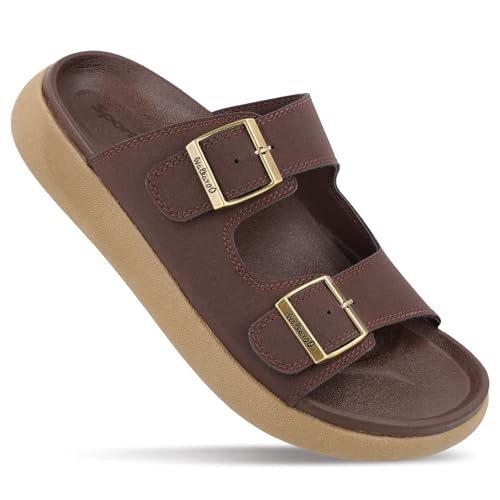 Image of WALKAROO Men's Fashion Slide Sandal with Cushion Sole and Lightweight - WC4487