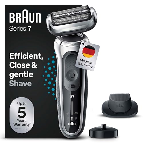 Braun Series 7 Elektrorasierer 360° Flex mit EasyClick Präzisionstrimmer, Rasierer Herren mit...