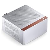 Jonsbo NV10 PC-Gehäuse Silber | Mini-ITX Case aus Aluminium & Stahl, kompaktes ITX-Gehäuse mit USB-C, Low-Profile GPU Support