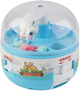 Lmlly Mini Claw Machine Arcade Game, 8 Tiny Dinosaur Grabber Dispenser Vending Machine Toy for Kids Boys Girls Christmas Birthday Gifts Party Favour Party Bag Fillers (Blue)