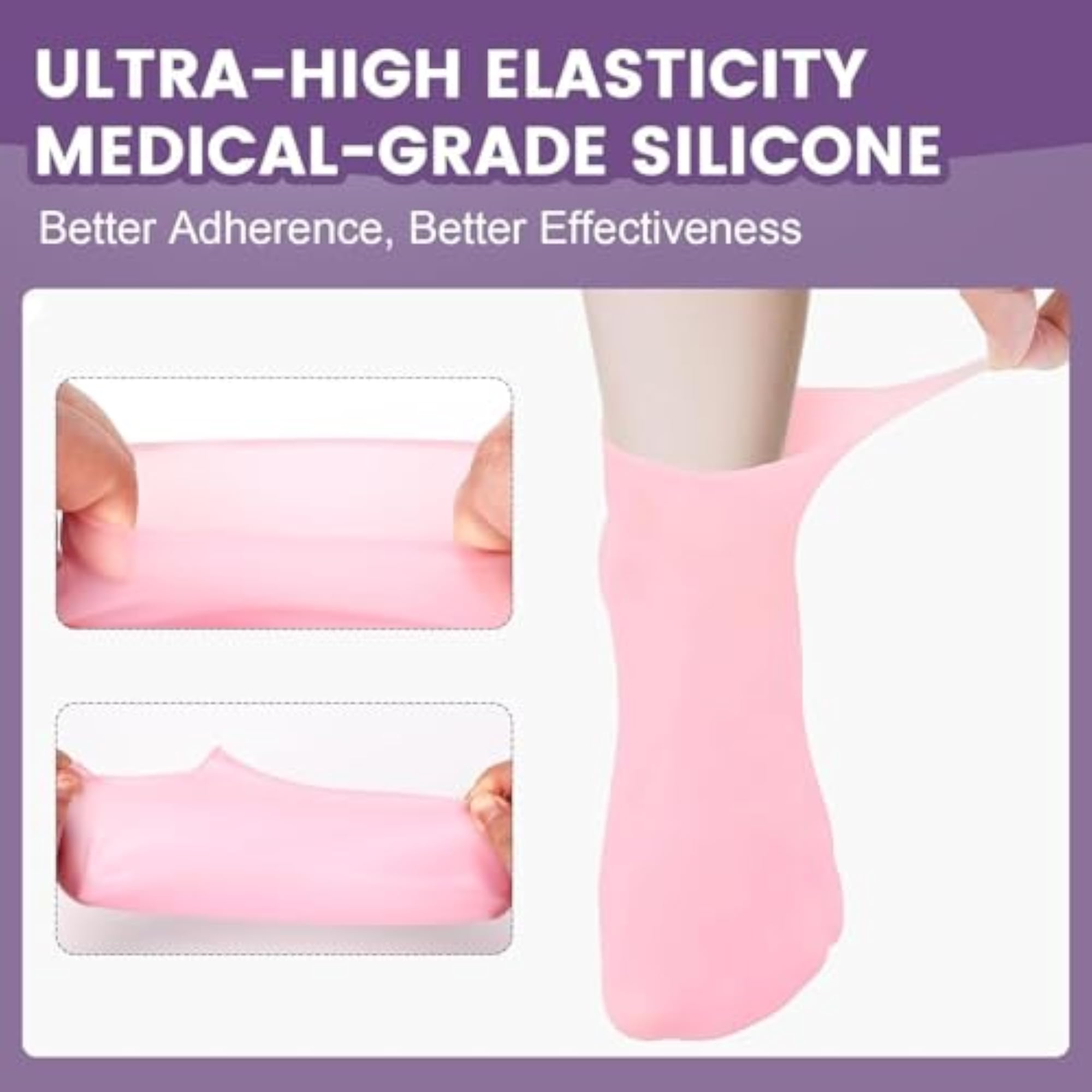 Silicone Gel Socks for Dry Feet, Moisturizing Foot Care