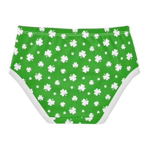 Little Girls' Soft Cotton Underwear Kids Breathable Comfort St Patricks Day Shamrock Panties Briefs Toddler2