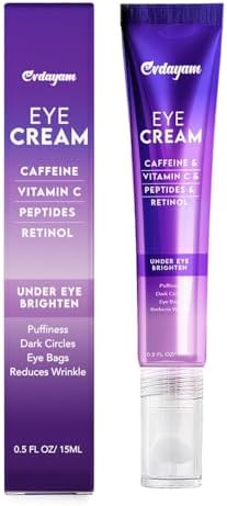 Caffeine Eye Cream Stick – Dark Circles Under Eye Treatment – Anti-Wrinkle Firming Eye Balm For Brightening, Hydrating & Smoothing – Lightweight, Travel-Friendly 15g