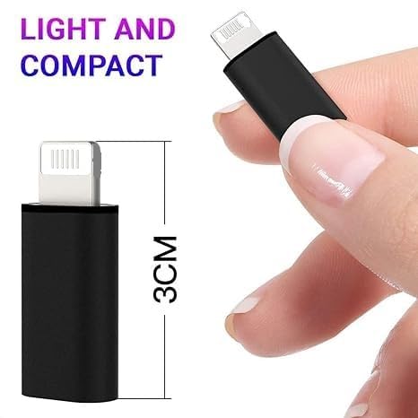 Image of (Apple MFi Certified) (3 Pack USB-C Female to Lightning Cable Adapter, Type-C to 8 Pin Male PD Fast Charging Converter Cord Data Sync Connector for i-Phone 15 14 13 12 11 Air Pods iOS Devices