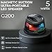 Demipungs G200 Magnetic Bluetooth Speaker, Mini Portable Speaker with RGB Lights, Magnetic Phone Speaker for iPhone/Android, Compact Travel Gadget Gifts for Teenage Boys 16-18, Black