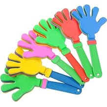 10 Pcs 11 Inch Hand Clappers Noisemaker Noise Maker Colorful Large Noisemaker Plastic Clapper Noisemaker for Basketball Footbal Sporting Events Festival Birthday Cheers Supplies for Kids 3+