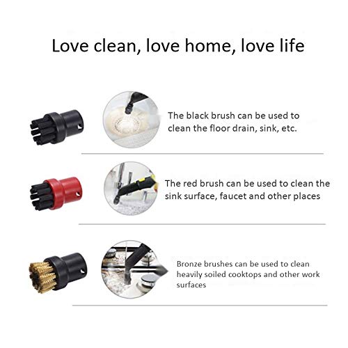 Gesh 3 Stks Nozzle Nylon Messing Varkenshaar Borstels voor Karcher SC1 SC2 SC3 SC4 SC5 SC7 EasyFix Mop Doek Rags… - Image 5