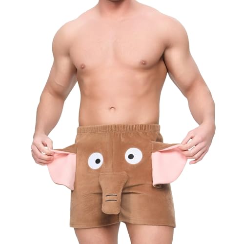 Mens Anime Cartoon Shorts Funny Pants Cute Soft Fleece Pajama Shorts3