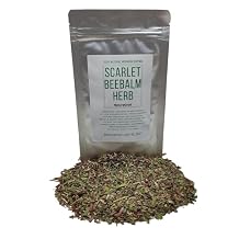 Scarlet Beebalm Herbal Tea, Mountain Balm Herb with Flowers - Made from 100% Monarda Didyma, Cut & Dried - Net weight 0.5oz/14.2g