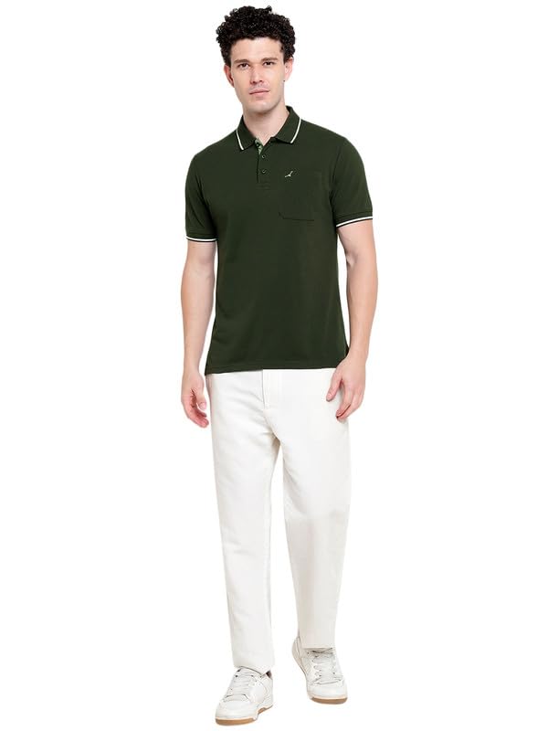 Image of AMERICAN CREW Polo Collar T-Shirt for Men with Pocket