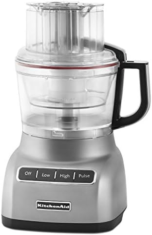 KitchenAid KFP0922CU 9 Cup Food Processor with Exact Slice System, 9 Cup, Contour Silver