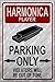 SMART BLONDE Harmonica Player Parking Novelty Metal Large Parking Sign LGP-1227