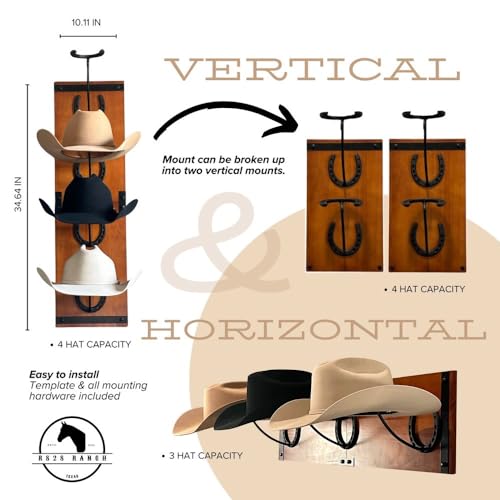 R828 Ranch RY0101 Cowboy Hat Rack For Wall Mount thumb #1