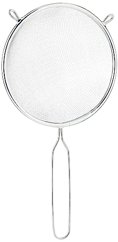 Chef Aid 16cm long handled metal Sieve, Kitchen essential tool and ideal for straining, draining, washing and wide range of foods, with a fine mesh for ease of use