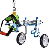 S-easy Cart Pet Wheelchair for Handicapped Hind Legs Small Dog Cat/Doggie/Puppy Walk Stainless Steel（XS）