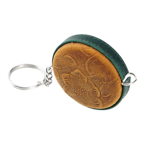 引き込み式レザーハンドメイドミニ巻尺 プルルール ヴィンテージ 150cm 裁縫道具(Light blue)