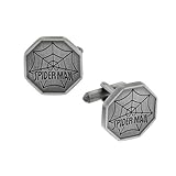 Marvel Comics Spiderman Web Cuff Links Superhero Octagon Pewter