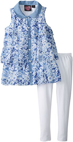 Image of Forever Me Big Girls' Chiffon Tunic Top and Legging Set