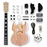 BexGears DIY Left-handed Electric Guitar Kits Okoume wood Body maple neck & composite ebony fingerboard Beginner Guitar with H-H Pickups