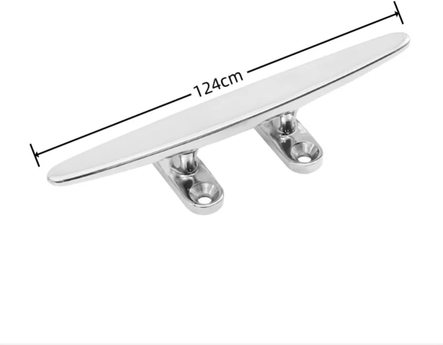 316 Stainless Steel Boat Dock Cleat Marine Flat Top Cleat Low Silhouette Trimline Cleat 4 to 12 Inch