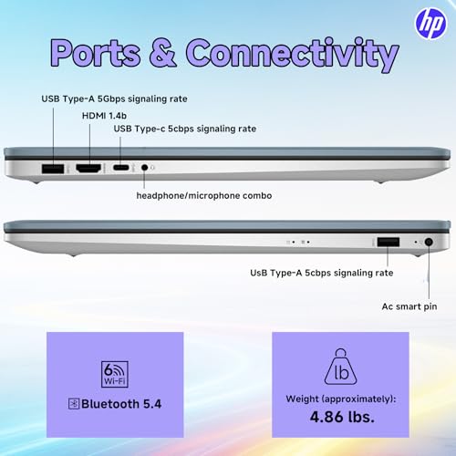 Image of HP 17 Inch Touchscreen Laptop, Intel Ultra 7 255U, 17.3 inch HD+ Display, 64GB DDR5, 2TB SSD, Win 11 Pro, Intel Built-in AI(12 Tops), Backlit KB, Wi-Fi 6, BT 5.4, Fast Charge, W /REDRAGON Accessories
