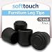 SoftTouch Rubber Leg Tip - (4 pieces), 1/2", Black