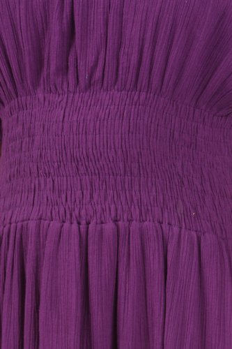 Image of Sakkas Cotton Crepe Smocked Peasant Gypsy Boho Renaissance Mid Length Dress