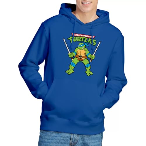 Sweat à capuche TMNT Leo bleu, le cadeau idéal pour nostalgique