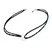 LittleB Simple Choker Necklace Ring Black String Jewelry for women and girls.