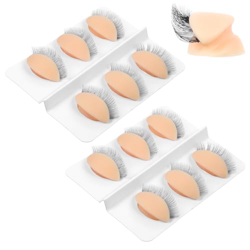 12Pcs Lash Mannequin Head Eyelash Mannequin Eyelids for Lash Prac...