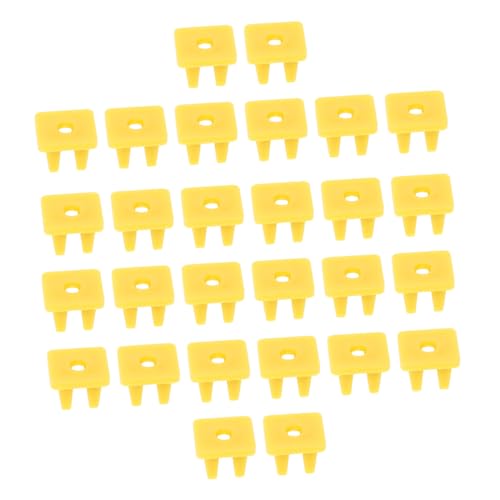Unomor 100pcs Buckle Protector Clips Retainer Interior Car Part Car Supply Nut Splash Shield Nut Quarter Trim Panel Nut Liner Grommet Liner Screw Yellow Plastic