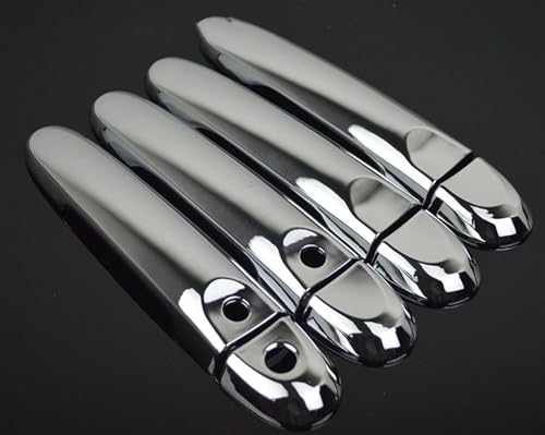 Pegatinas de manija cromadas en negro para Nissan Cube Z12 Style4