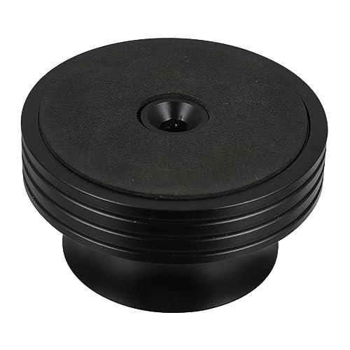 UKCOCO 1 Pc Prensado De De Vinilo Abrazadera De Peso del Tocadiscos Pesas Accesorios para Estabilizador De Disco Poseedor del Récord Peso del Plato Giratorio Black Aluminio