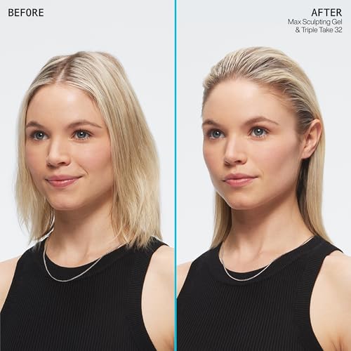 Redken Max Sculpting Gel For All Hair Types - Provides Body & High Shine Finish With Long-Lasting Shape Memory, Flake-Free Control - Image 3