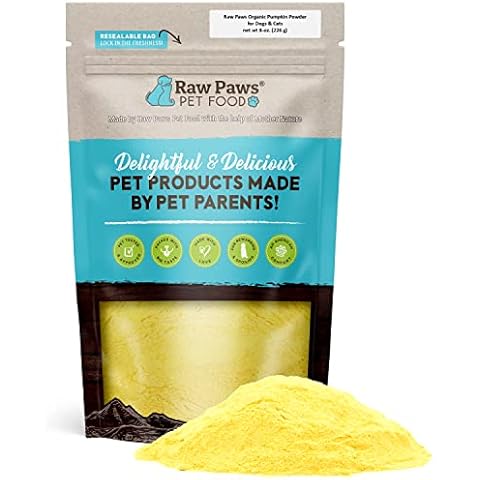 Raw Paws Organic Pumpkin Powder for Dogs & Cats, 8-oz - USA Pure Pumpkin for Dogs, Healthy Stool, Diarrhea, Constipation Relief, Canned Pumpkin for Cats Alternative, Dog Pumpkin Powder, Fiber for Dogs Cover