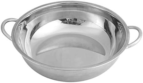 Miniatura 1 de Olla de inducción Shabu de acero inoxidable, utensilios de cocina para el hogar, ollas de cocina para sopa, estufa de gas (11.8 pulgadas)
