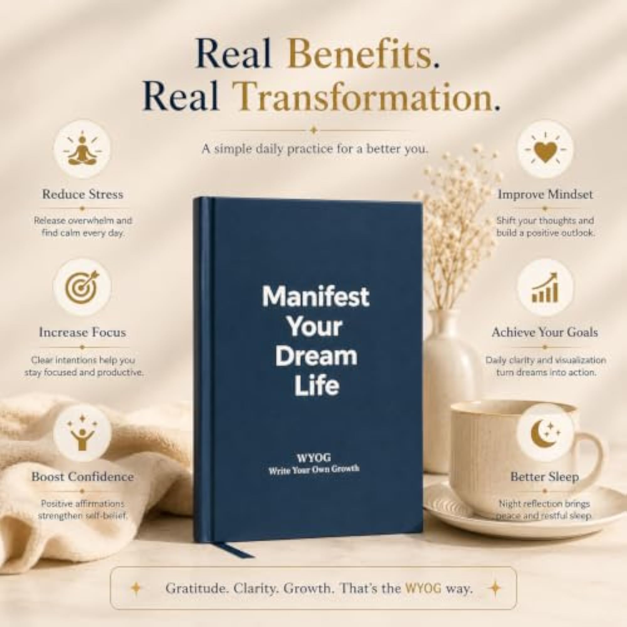Manifest Your Dream Life Journal, Gratitude Diary