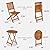 Best Choice Products 3-Piece Acacia Wood Bistro Set, Folding Patio Furniture for Backyard, Balcony, Deck w/ 2 Chairs, Round Coffee Table, Teak Finish - Natural