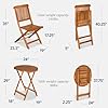 Best Choice Products 3-Piece Acacia Wood Bistro Set, Folding Patio Furniture for Backyard, Balcony, Deck w/ 2 Chairs, Round Coffee Table, Teak Finish - Natural #1