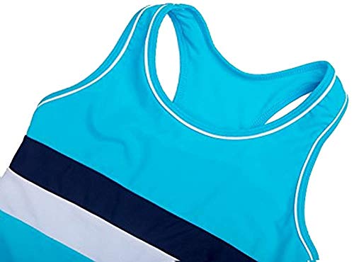 Proallo Little Girls' Summer Swimwear Two Piece Boyshort Tankini Kids Swimsuit (12-13 Years, Blue) #TOP1