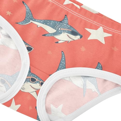 Wusikd Sharks Sunglasses Girls' Underwear Cotton Girls Briefs Soft Toddler Underwear 2T4