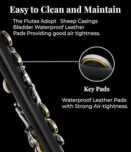 Kayata FL-400BA Flute -Flute With Closed Hole 16 Keys,C Flute thumb #4