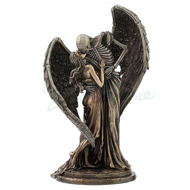UNICORN STUDIO 10 1/4 Inch Kiss of Death Gothic Weeping Angel Cold Cast Resin Bronze Finish Sculpture