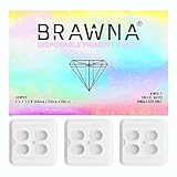 BRAWNA [ Deeper Wells ] 100 Pack Disposable PMU Ink Tray with 4 Wells - Ink Cup - Microblading Supplies - PMU Supply - Dental Mixing Well - White