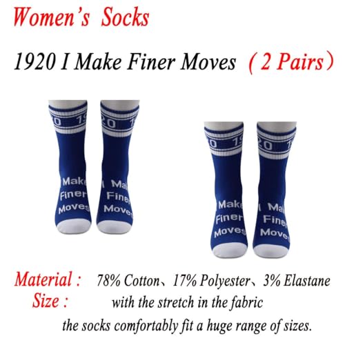 JXGZSO 2 Pairs Sorority Socks Blue I Make Finer Moves Socks Sorority Sister Gift2